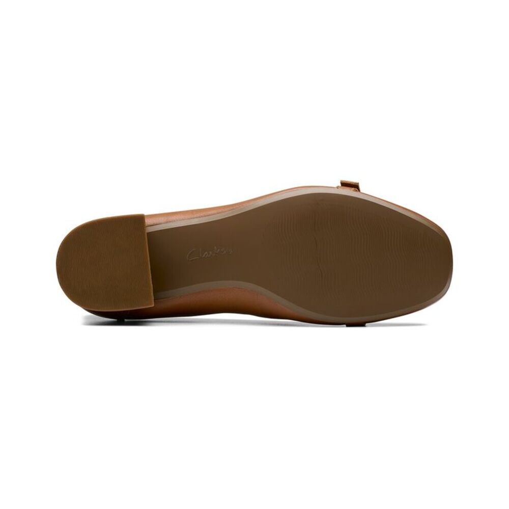 Clarks Marilyn Nora Leather Flat, Brown - Picture 4 of 5
